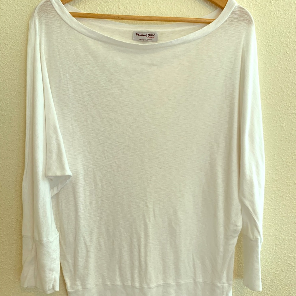 Michael Stars wise neck top OSFM